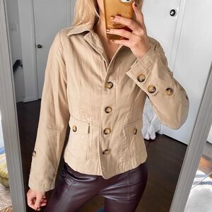 🍂 YESSICA CASUAL TAN CARGO BLAZER JACKET!